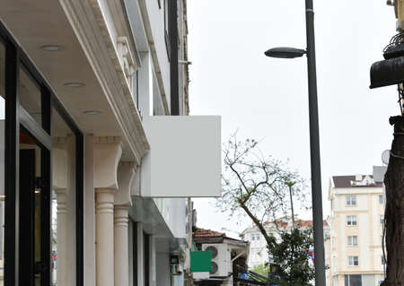 empty signboard. for message and company logo. mockup largeの写真素材