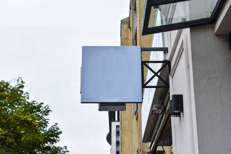 Signboard mock up. Photo Blank Signboard. message or advertising