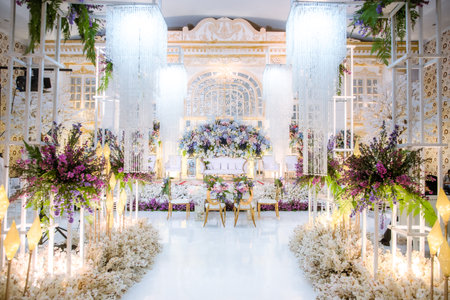 Indonesian wedding decoration from another customs and cultureのeditorial素材
