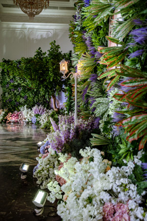 Indonesian wedding decoration from another customs and cultureのeditorial素材