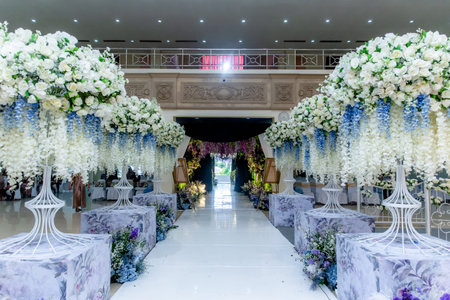 Indonesian wedding decoration from another customs and cultureのeditorial素材