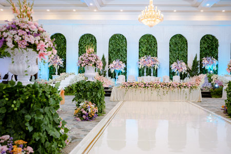 Indonesian wedding decoration from another customs and cultureのeditorial素材