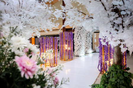 Indonesian wedding decoration from another customs and cultureのeditorial素材