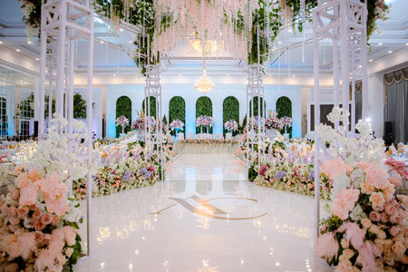 Indonesian wedding decoration from another customs and cultureのeditorial素材