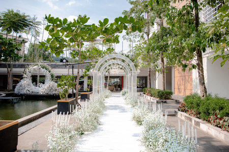 Indonesian wedding decoration from another customs and cultureのeditorial素材