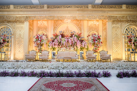 Indonesian wedding decoration from another customs and cultureのeditorial素材
