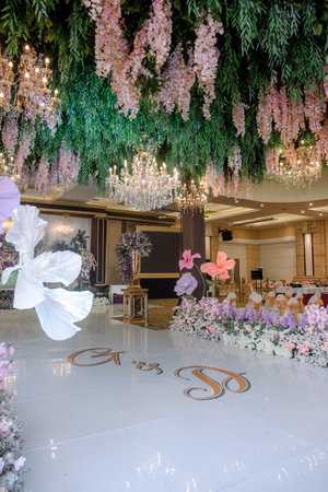 Indonesian wedding decoration from another customs and cultureのeditorial素材