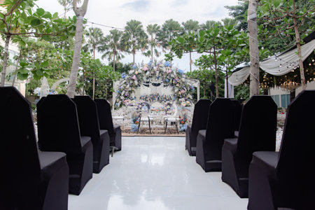 Indonesian wedding decoration from another customs and cultureのeditorial素材