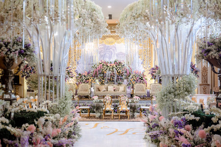 Indonesian wedding decoration from another customs and cultureのeditorial素材