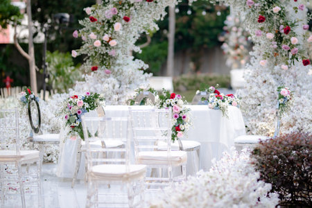 Indonesian wedding decoration from another customs and cultureのeditorial素材