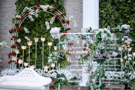 Indonesian wedding decoration from another customs and cultureのeditorial素材