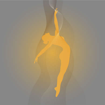 ballerina silhouetteのイラスト素材
