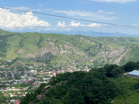 Beautiful view in the mountains over Valleys in Armenia