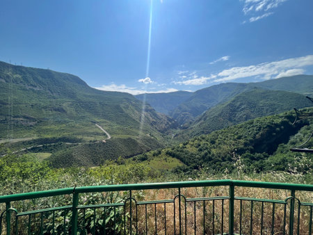 Beautiful view in the mountains over Valleys in Armenia