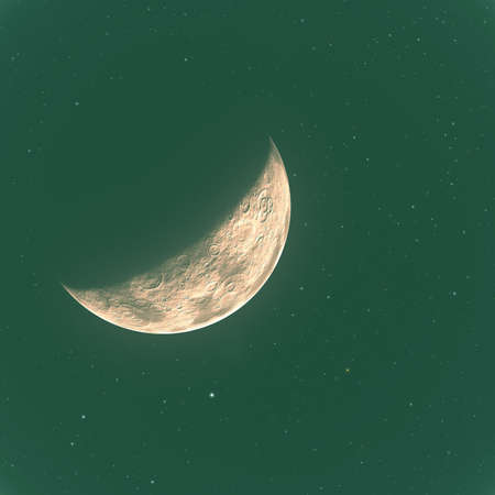 moon in spaceの写真素材