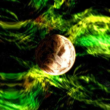 planet in spaceの写真素材