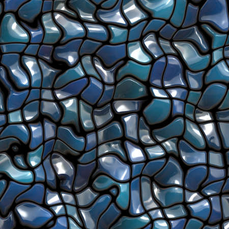 blue mosaicの写真素材