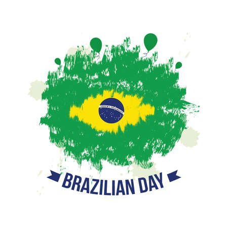 Brazilian Day Vector Illustration. Suitable for Greeting Card, poster and banner.のイラスト素材