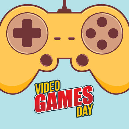 Happy Video games day. vector illustration template designのイラスト素材