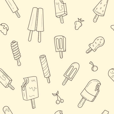 Ice Stick Background pattern Hand drawnのイラスト素材