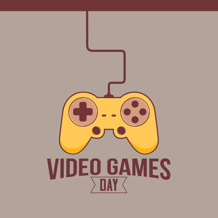 Happy Video games day. vector illustration template designのイラスト素材