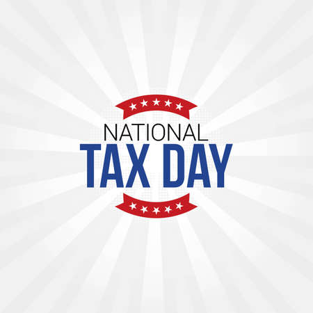 National Tax Day Vector Illustrationのイラスト素材