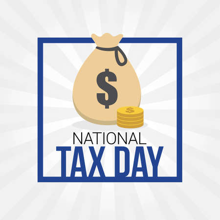 National Tax Day Vector Illustrationのイラスト素材