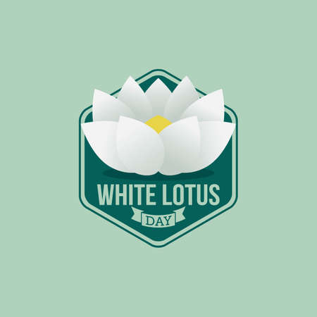 World White Lotus Day Vector Illustrationのイラスト素材