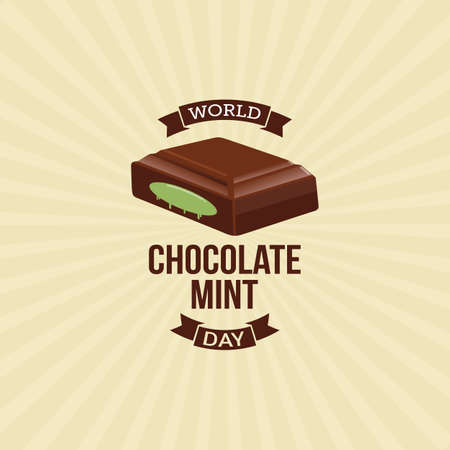 World Chocolate Mint Day  Vector Illustrationのイラスト素材