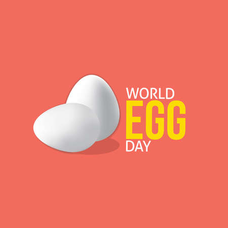 World Egg Day Vector Illustration. Suitable for greeting card, poster and banner.のイラスト素材