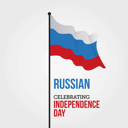 Russian Independence Day Vector Illustrationのイラスト素材