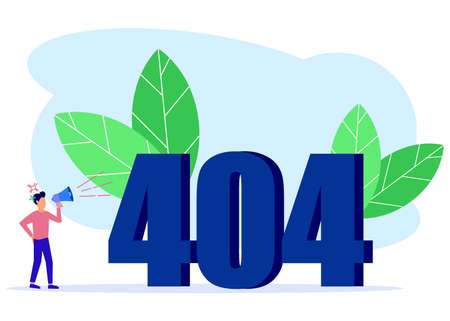 Vector illustration of business concept, error 404, freeze from Internet, unavailable, annoyed and disappointed business people.のイラスト素材