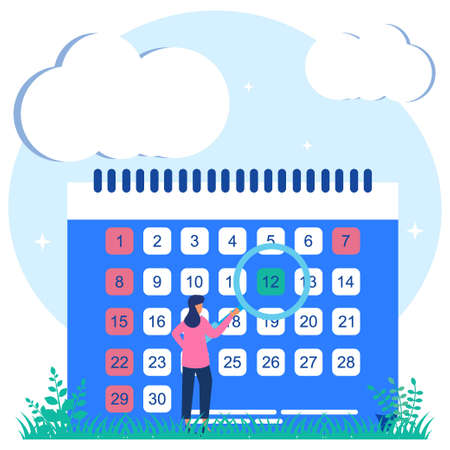 Vector illustration of business concept, businessperson with clock on white background, express service, time management concept, managing work schedule.のイラスト素材