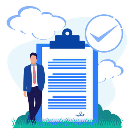 Vector illustration of data protection concept. Security and risk administration procedure regulatory documents. Privacy data protection banner.のイラスト素材