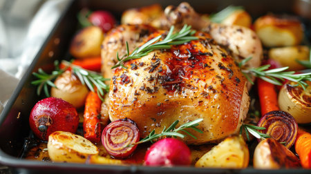 roasted chicken with vegetablesの素材