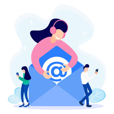 Modern style vector illustration. Contact the person on the communication device. contact list of people on the phone, Contact us. For websites, landing pages, UI, mobile apps, posters, banners.のイラスト素材