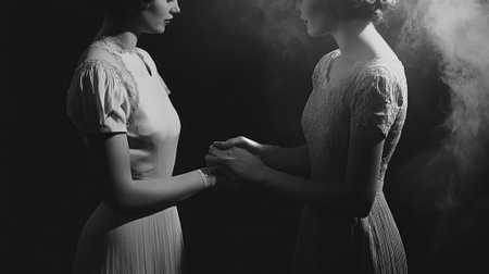 A couple of anonymous women shaking hands . --ar 16:9 --v 6.1 Job ID: a31ec8bb-bb08-4dda-96a6-77fe341c4c53の素材