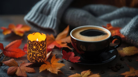 Autumnal coffee scene (3)の素材