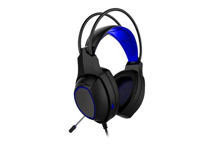 blue gaming headsetの写真素材