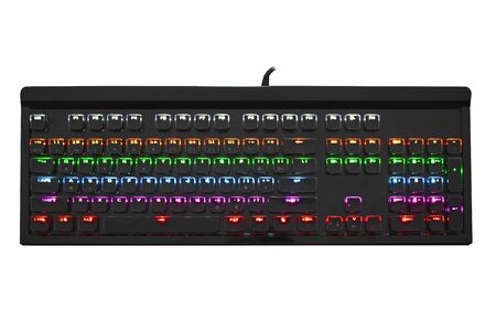 rgb lightning gaming keyboardの写真素材