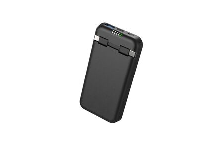black mobile phone powerbankの写真素材