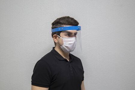 coronavirus face protection visorの写真素材