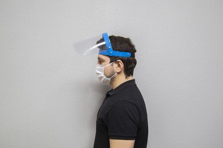 coronavirus face protection visorの写真素材