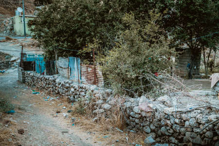 Iraqi countryside in Fall season near Erbil cityの写真素材