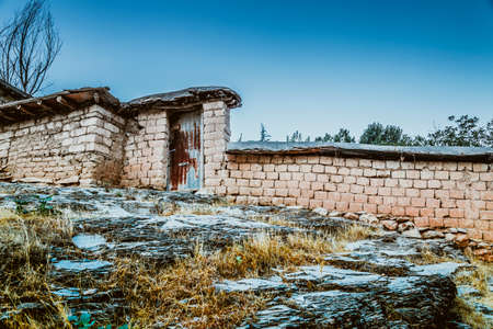 Iraqi countryside in Fall season near Erbil cityの写真素材