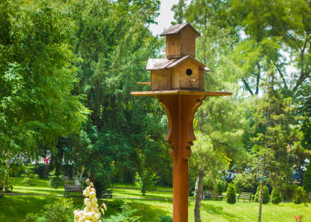 Bird house inside Park in Turkeyの写真素材