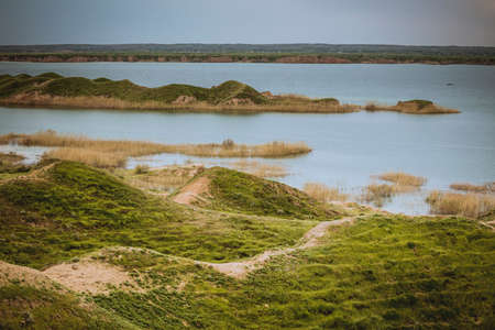 branch of Tigris river in Iraq near Kirkuk cityの写真素材