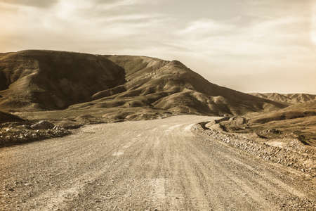 Hills in Iraqi desert near Erbil cityの写真素材
