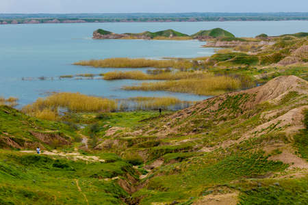 Small source of Tigris river in Iraqi near Kirkuk cityの写真素材