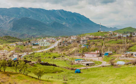 Iraqi countryside in spring season between Erbil and Duhok cityの写真素材
